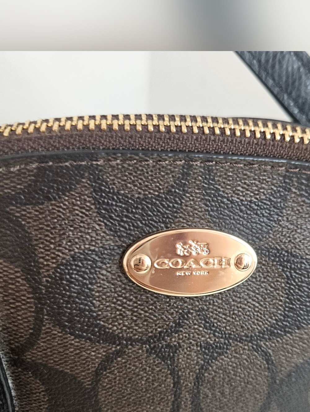 Coach Cora Dome Bag Brown Black Signature Cs Coated Canvas Satchel Mini Purse - Picture 2 of 14
